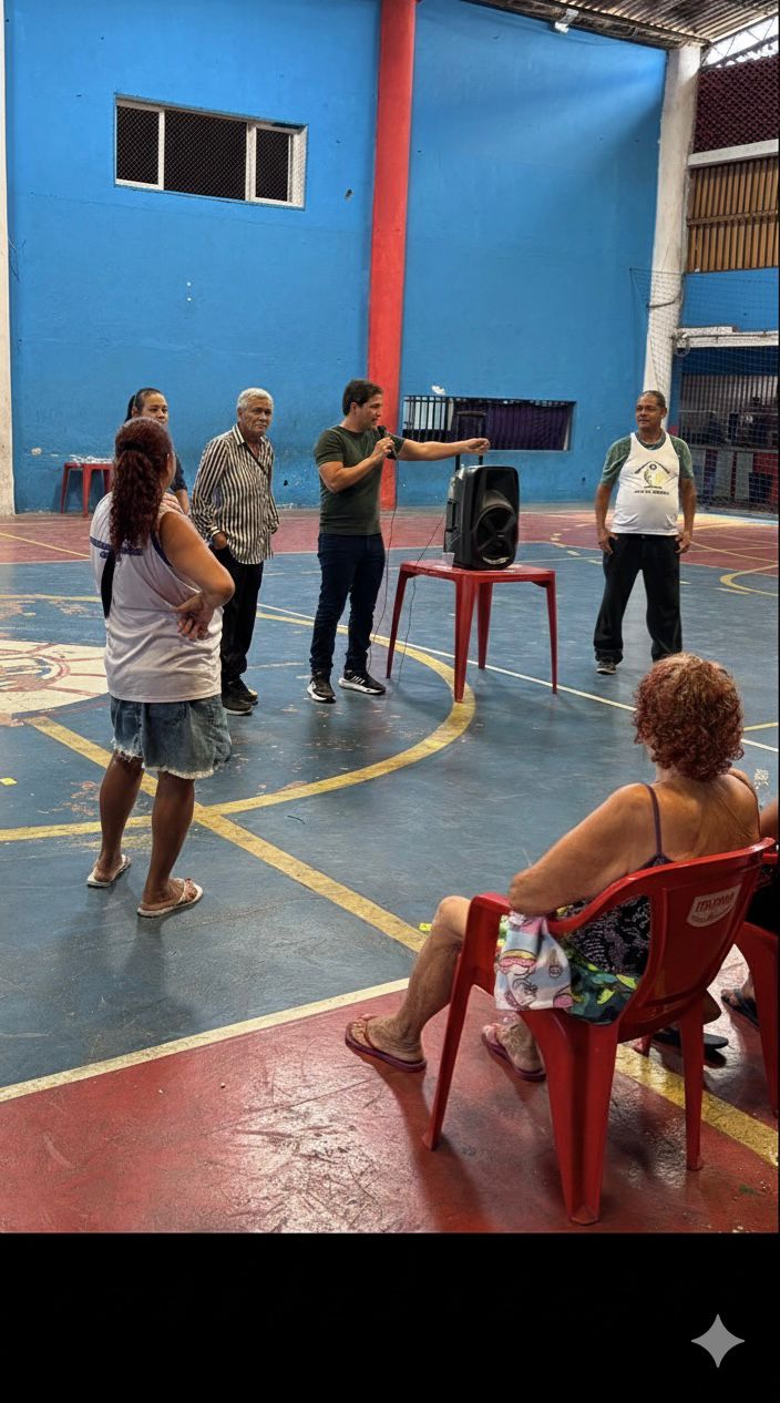 Thauan em evento comunitário